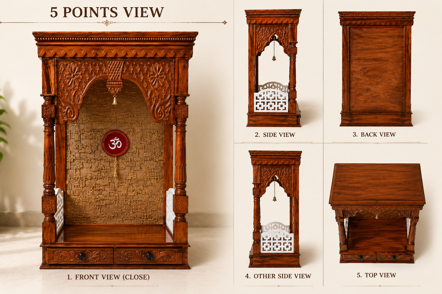 WOODEN DOMASTIC TEMPLE MODEL NO: 6170