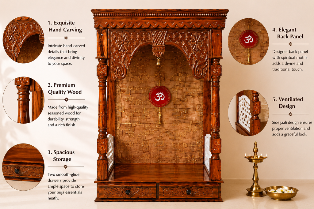 WOODEN DOMASTIC TEMPLE MODEL NO: 6170