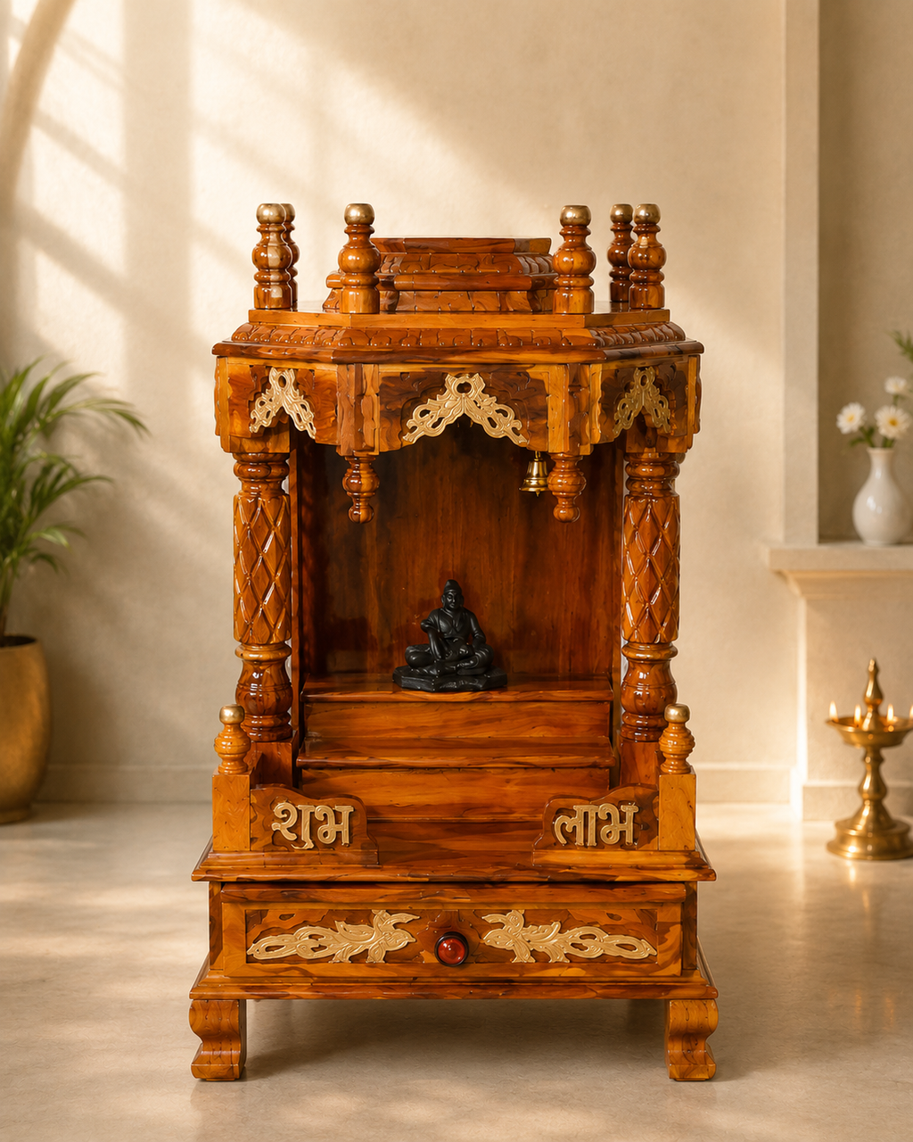 WOODEN DOMACTIC TEMPLE MODEL NO : 7152