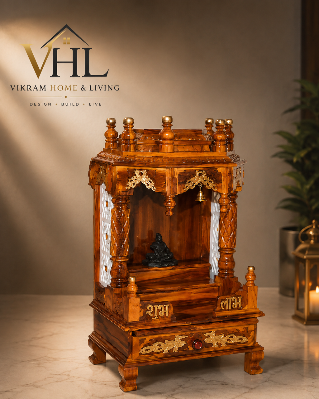 WOODEN DOMACTIC TEMPLE MODEL NO : 7152