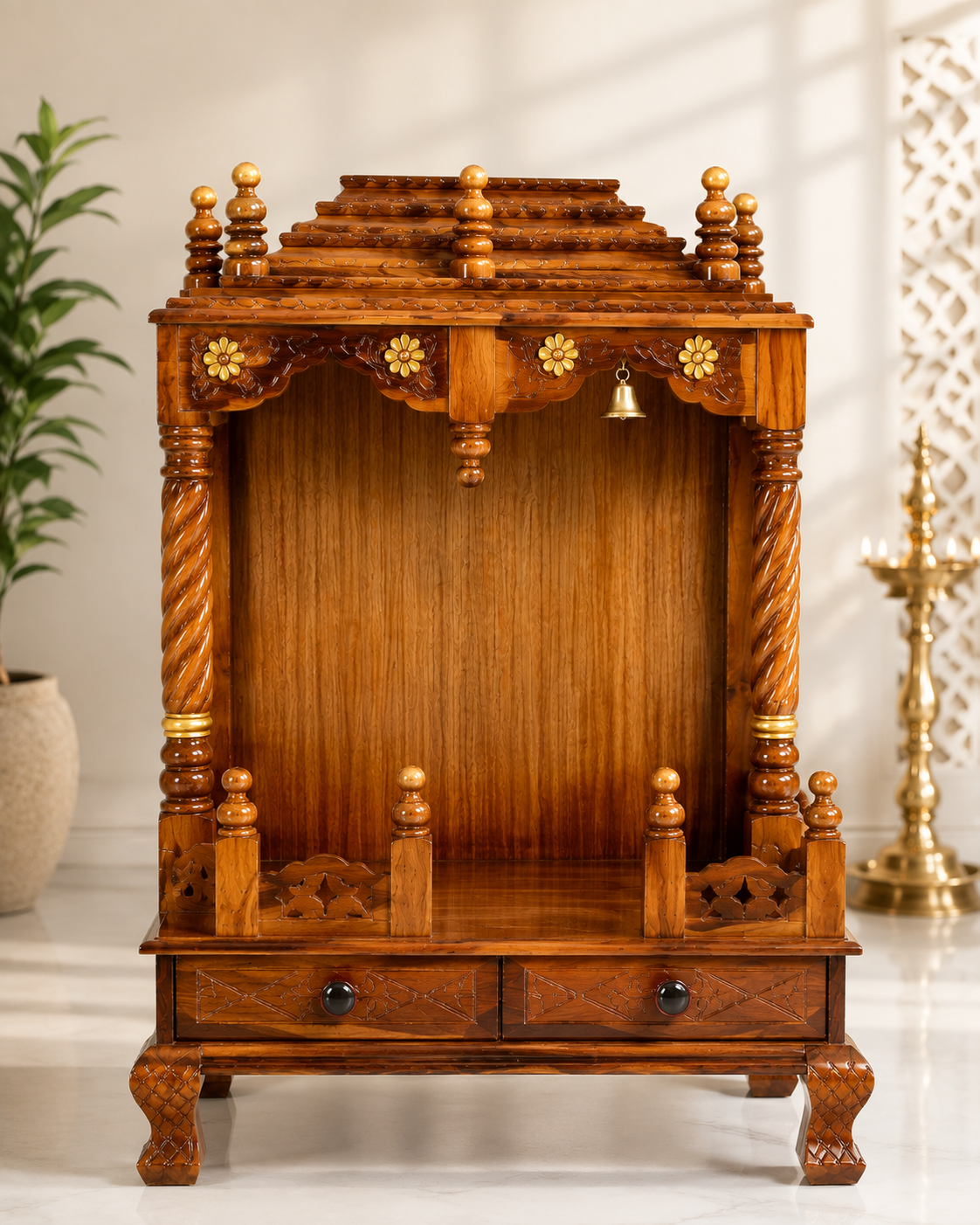 WOODEN DOMASTIC TEMPLE MODEL NO: 5153
