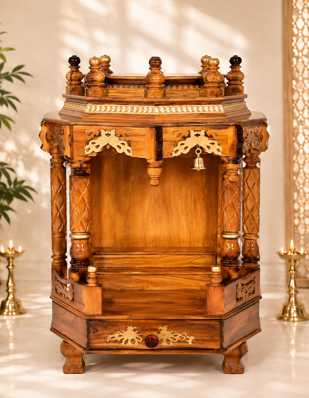 WOODEN DOMASTIC TEMPLE MODEL NO: 7119