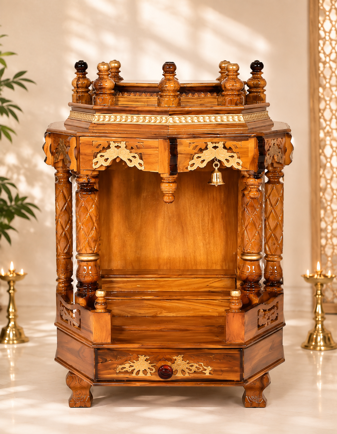 WOODEN DOMASTIC TEMPLE MODEL NO: 7119