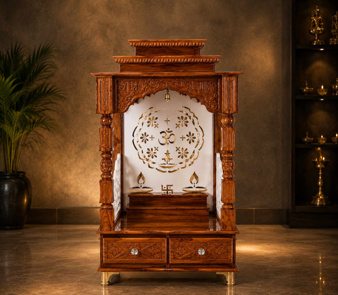 WOODEN DOMATIC TEMPLE MODEL NO: 6176