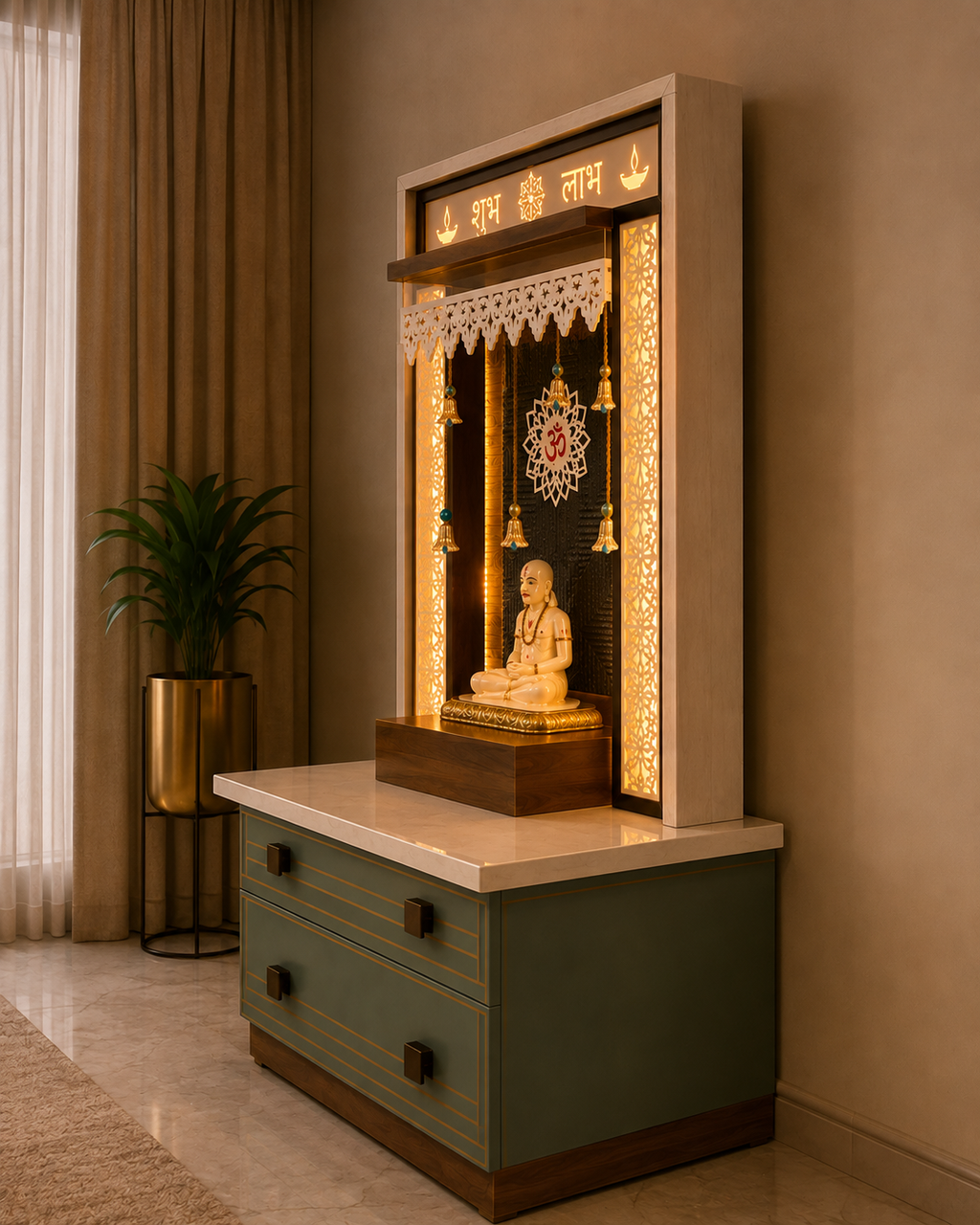 WOODEN DOMASTIC TEMPLE MODEL NO. 7114