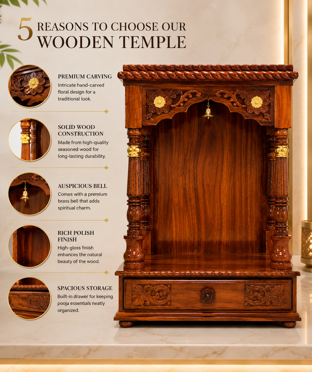 WOODEN DOMASTIC TEMPLE MODEL 5123
