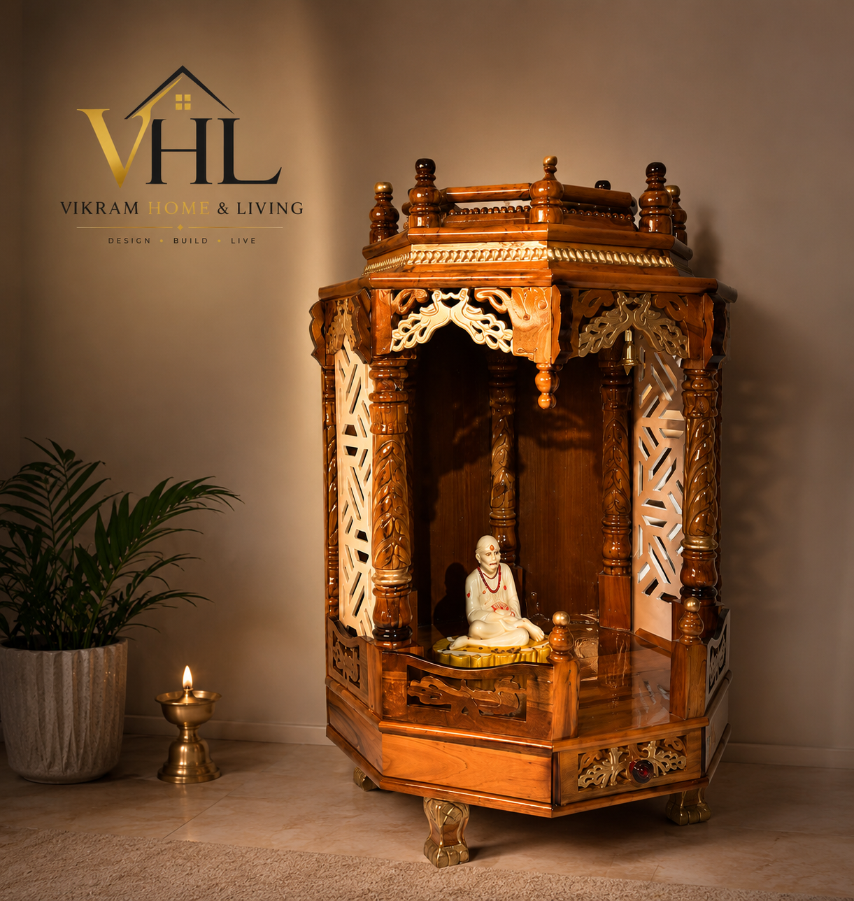 WOODEN DOMASTIC TEMPLE MODEL NO. 7116