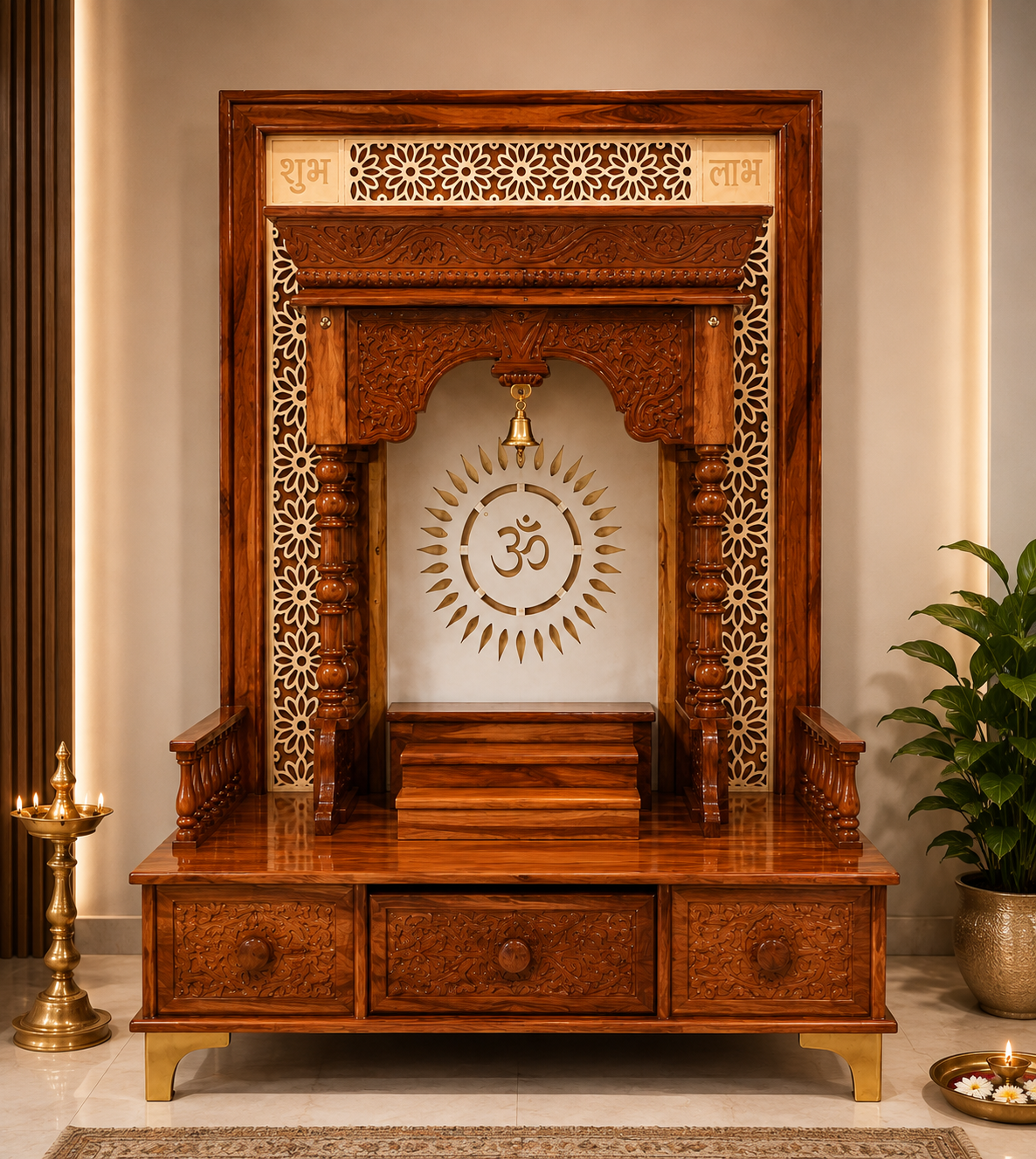 WOODEN DOMASTIC TEMPLE MODEL NO. 6177