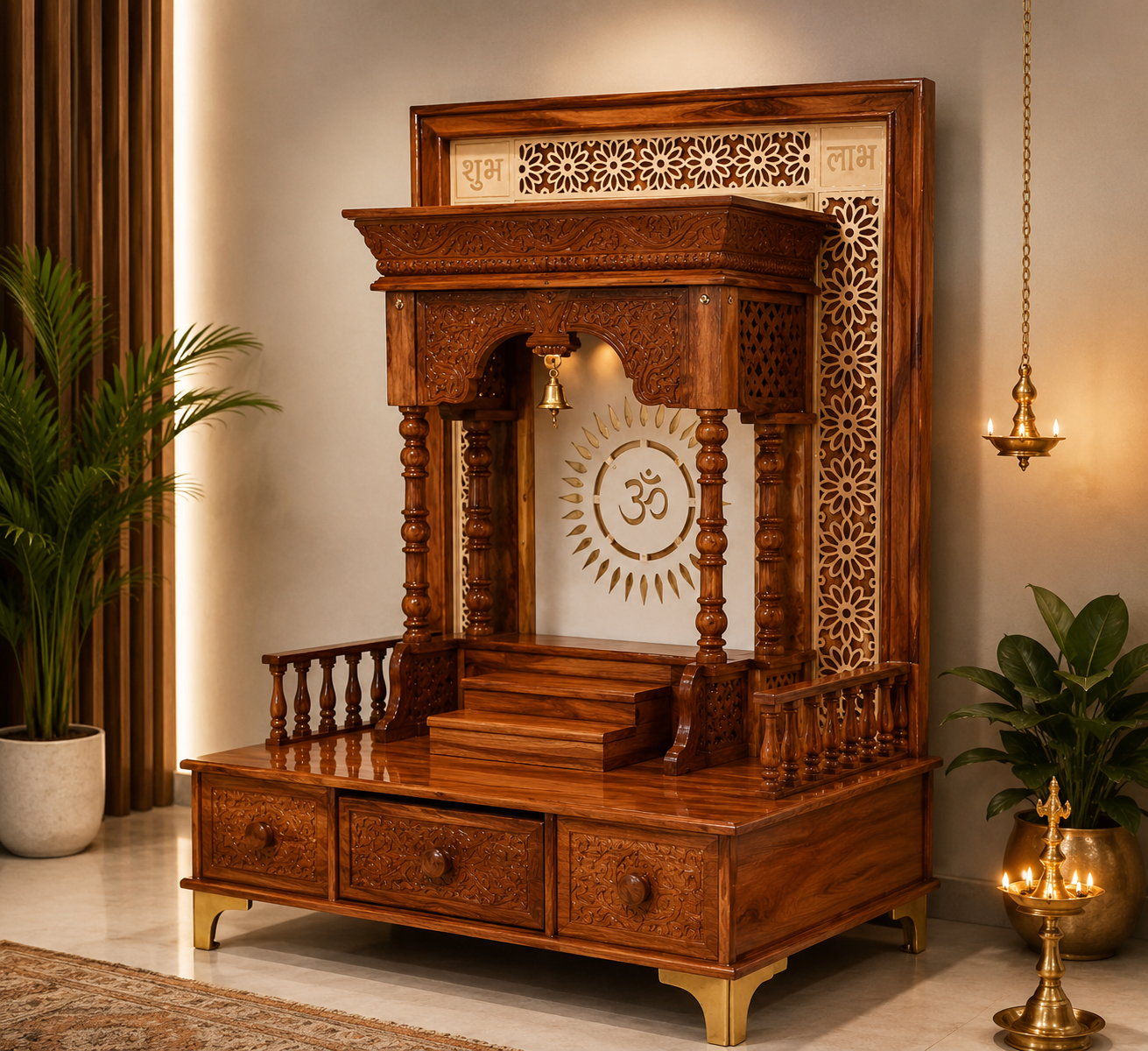 WOODEN DOMASTIC TEMPLE MODEL NO. 6177