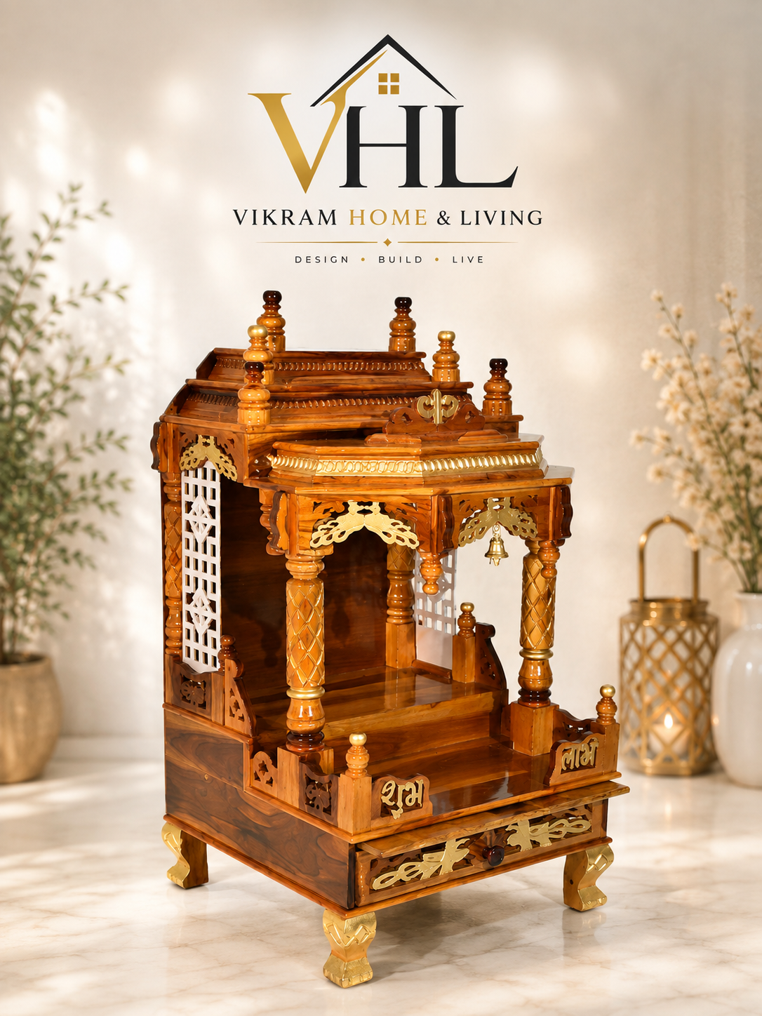WOODEN DOMASTIC TEMPLE MODEL NO. 7132