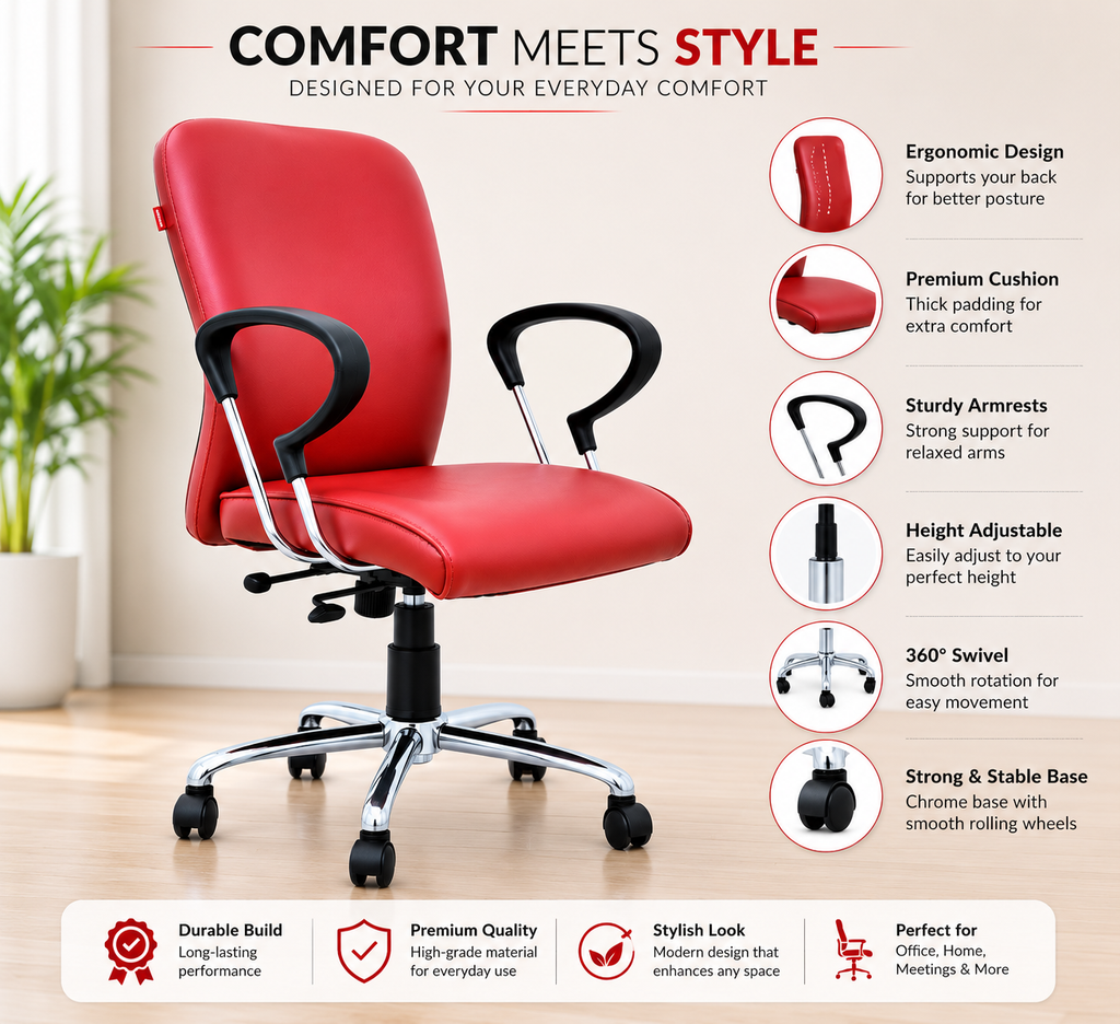 PREMIUM MEDIUM BACK CHAIR VC-1013