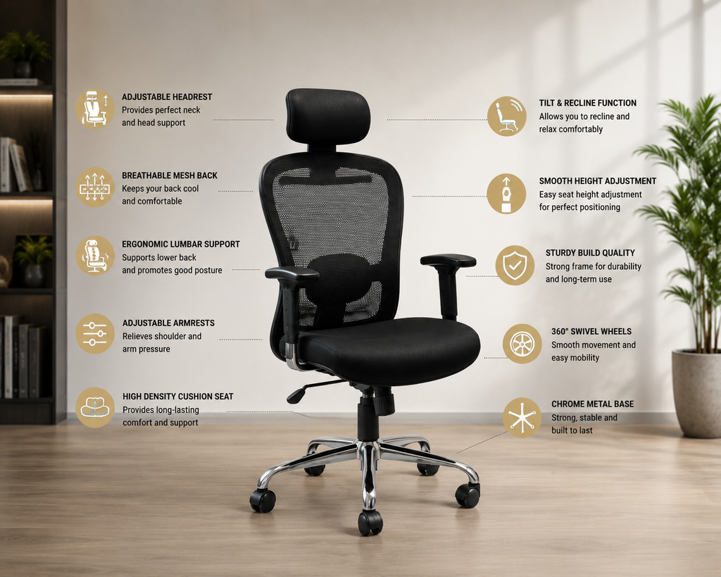 Boss Office Chair VC-Net butter ply