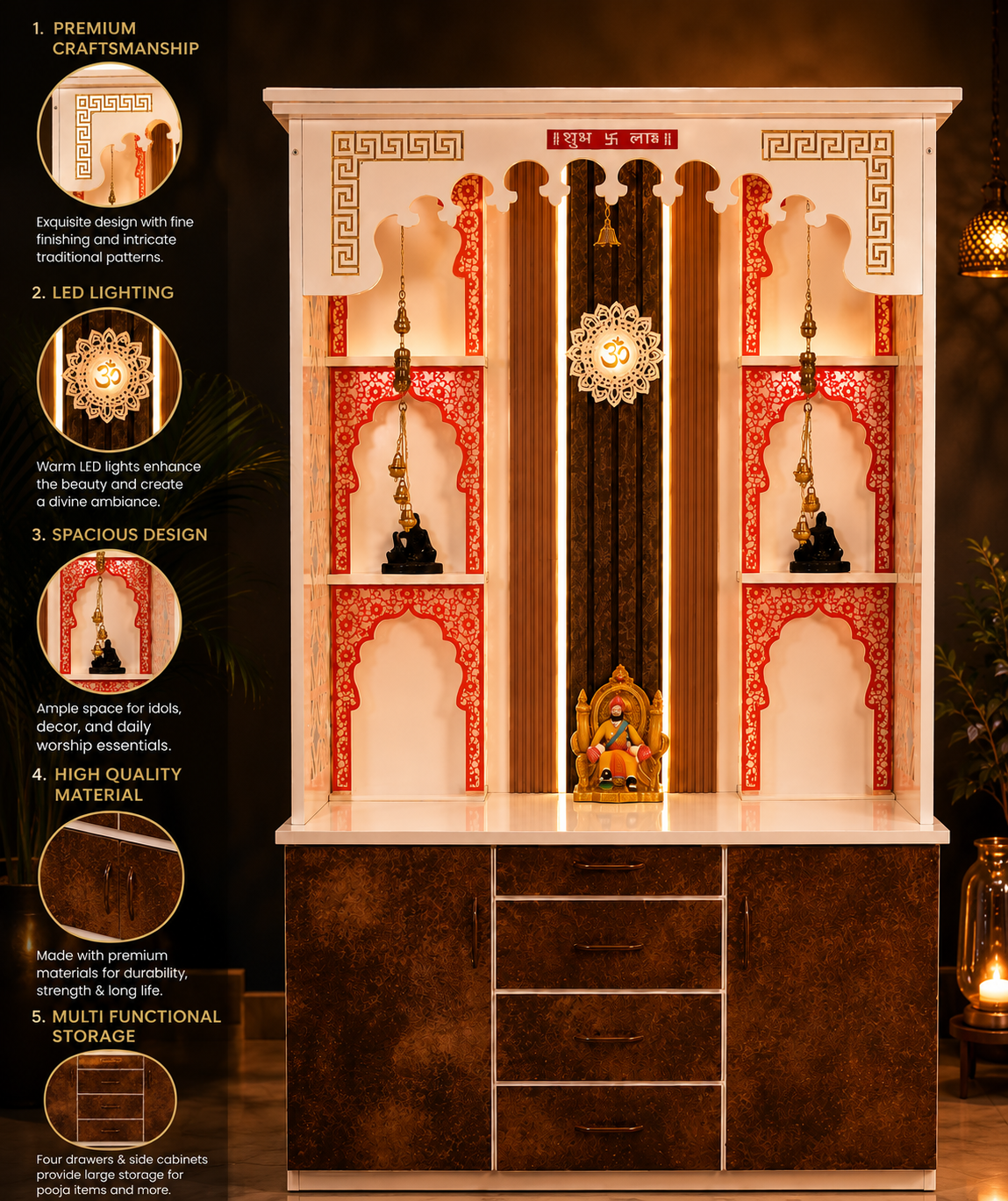 WOODEN DOMASTIC TEMPLE PU :121