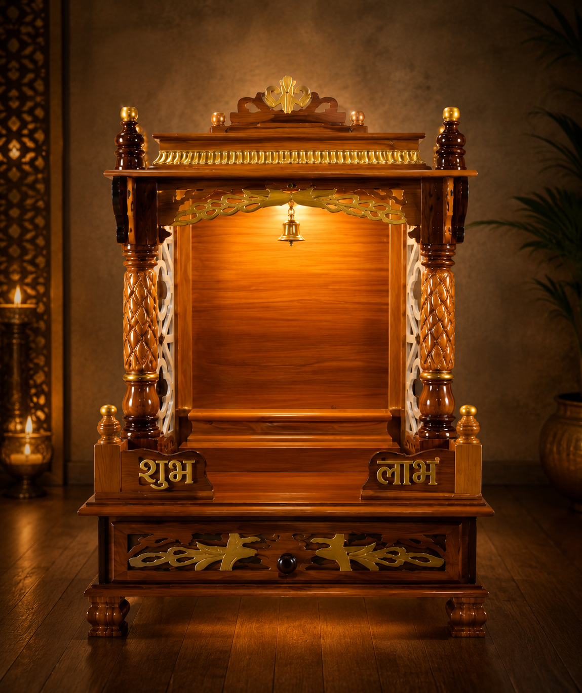 WOODEN DOMASTIC TEMPLE MODEL NO: 7104
