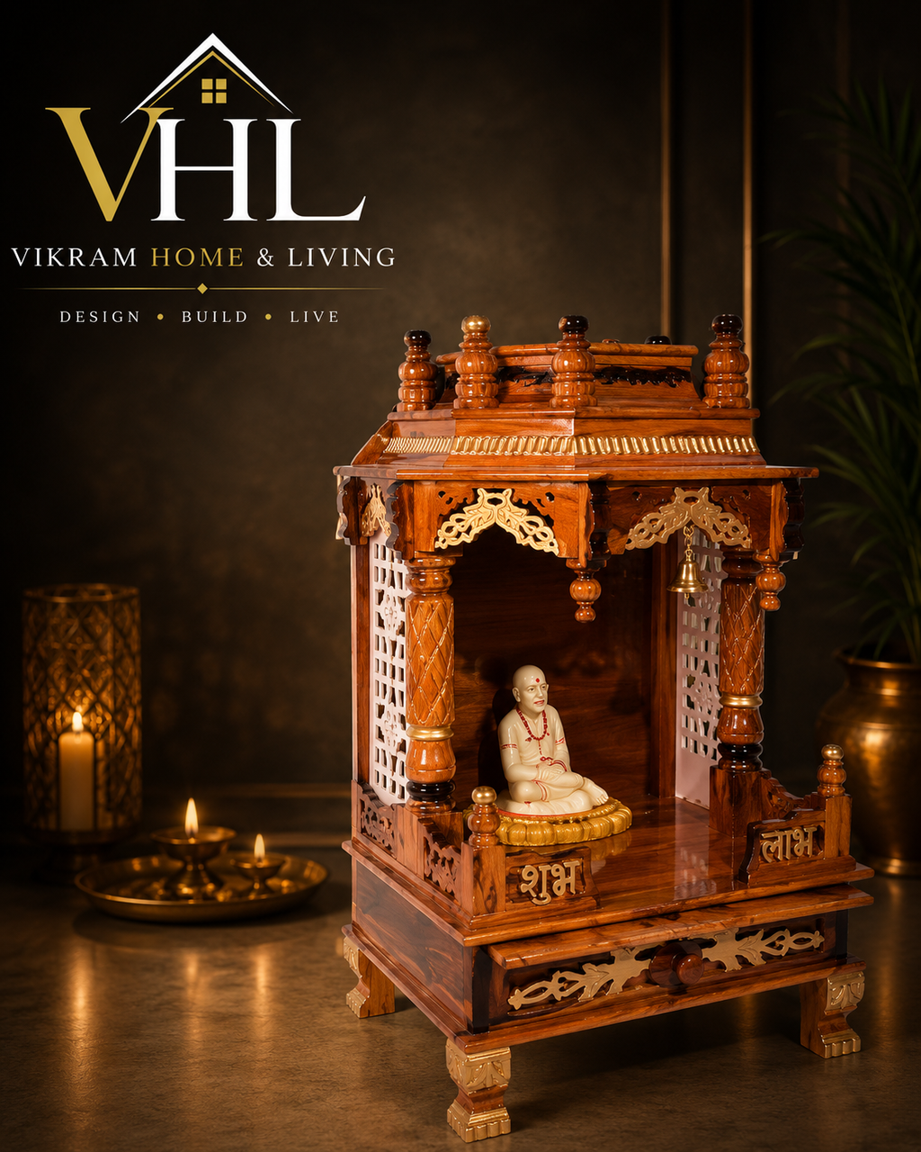 WOODEN DOMASTIC TEMPLEN MODEL NO: 7106