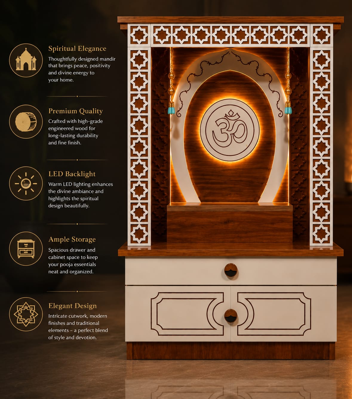 WOODEN DOMASTIC TEMPLE PU : 105