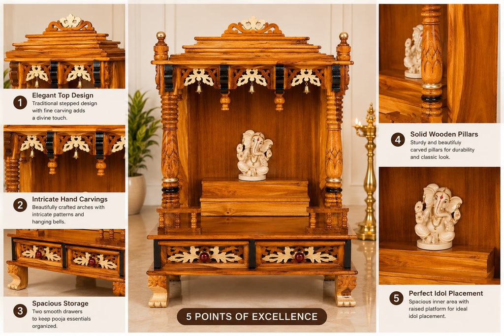 WOODEN DOMASTIC TEMPLE 7137