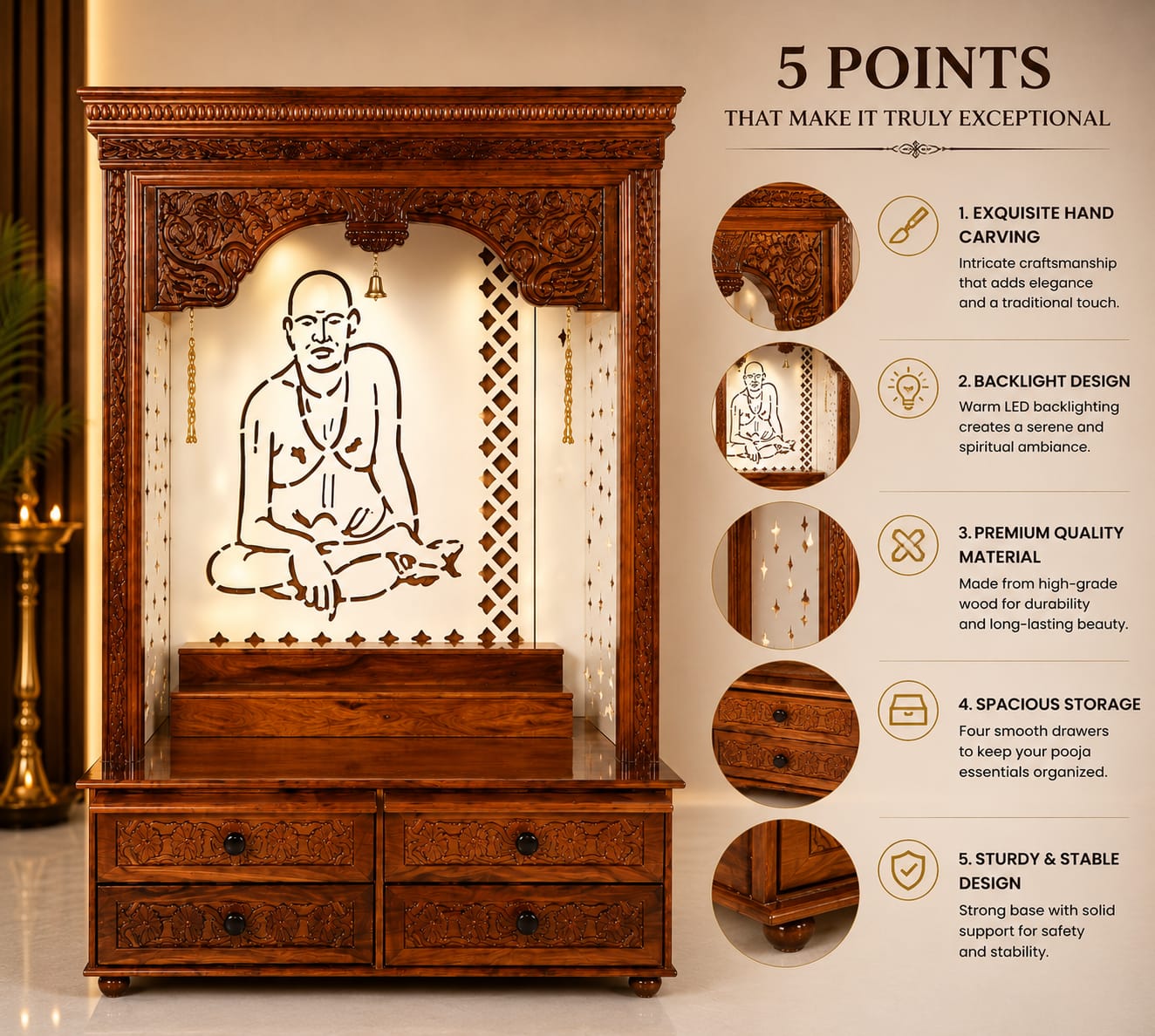 WOODEN DOMASTIC TEMPLE 6151