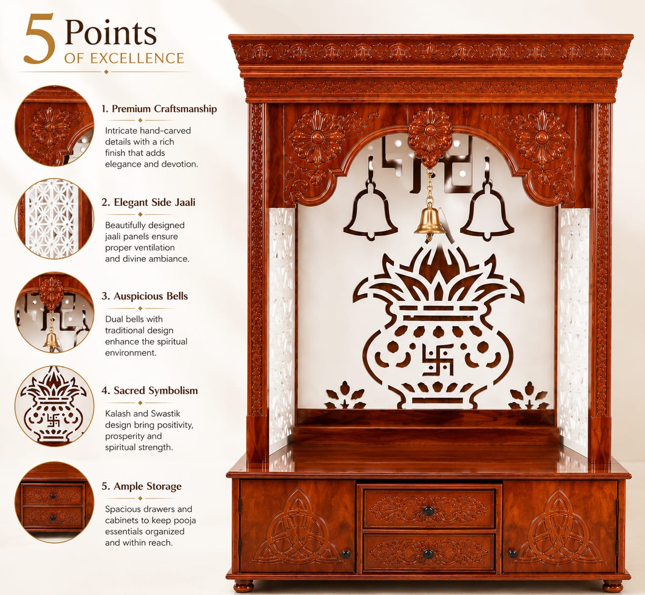 WOODEN DOMASTIC TEMPLE 6166