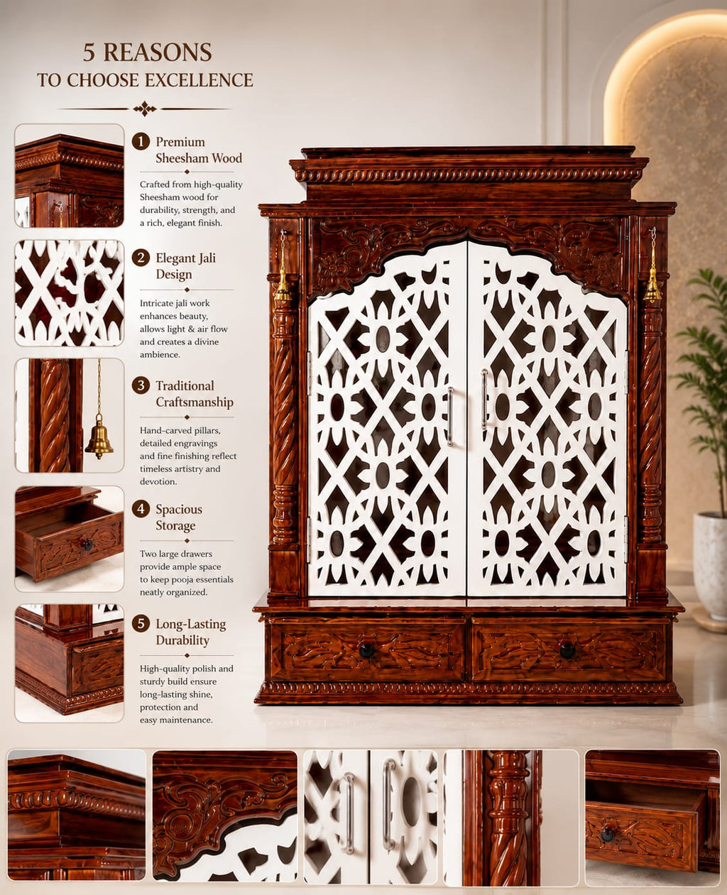 WOODEN DOMASTIC TEMPLE 6155