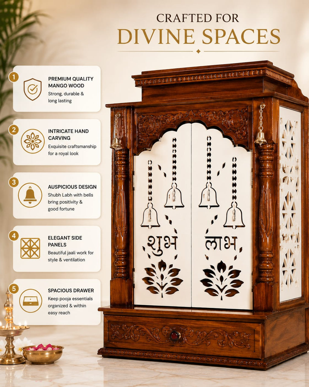 WOODEN DOMASTIC TEMPLE 6153