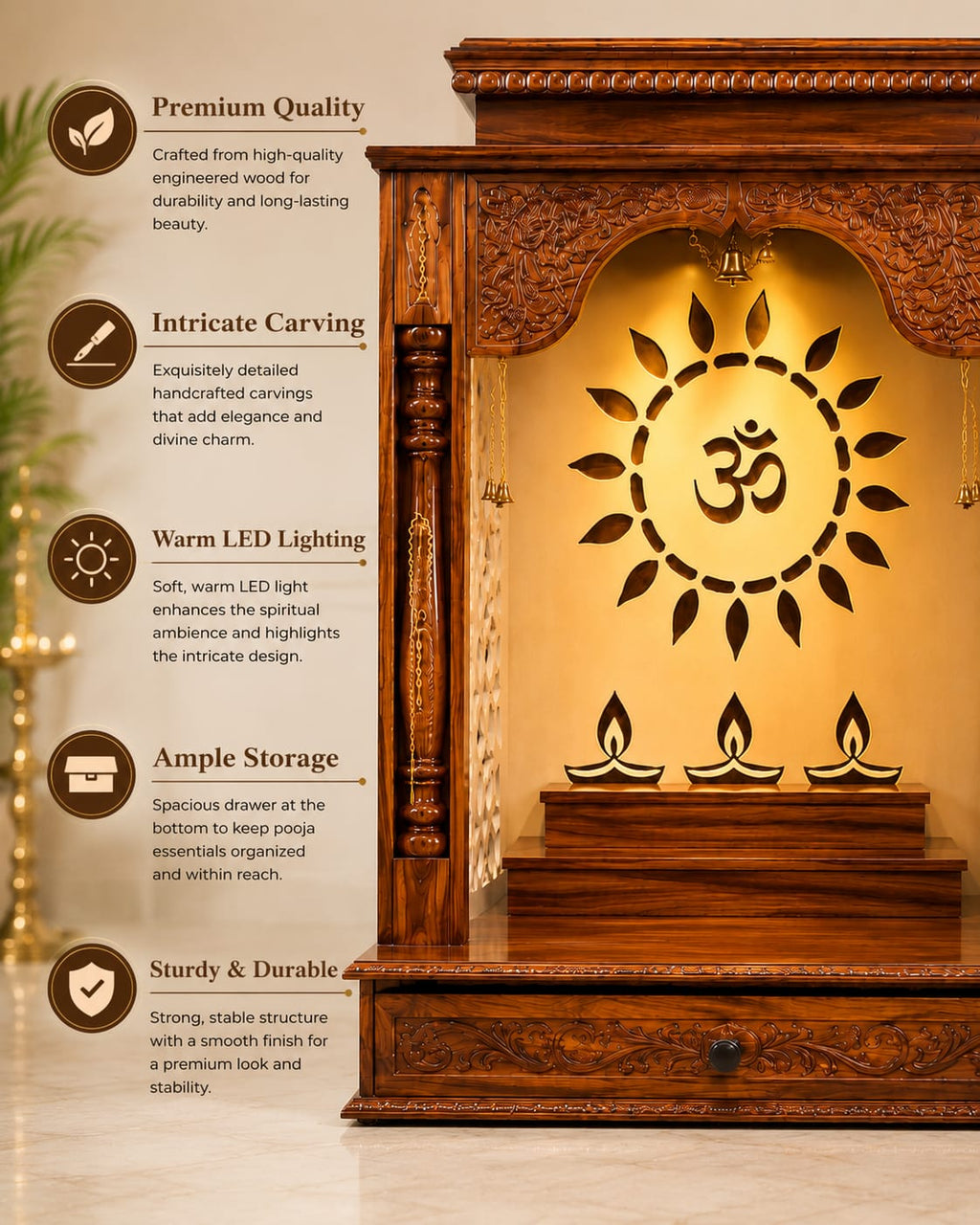 WOODEN DOMASTIC TEMPLE 6152